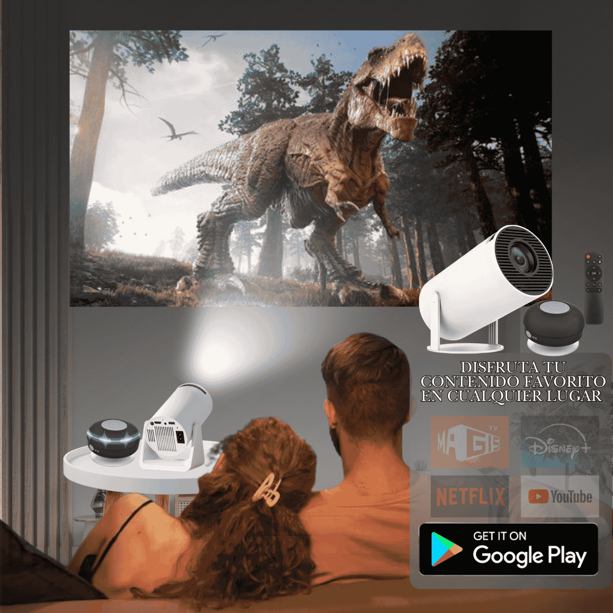 🎥PROYECTOR FULL IMAGEN HY300 PRO + PARLANTE PORTATIL🔊