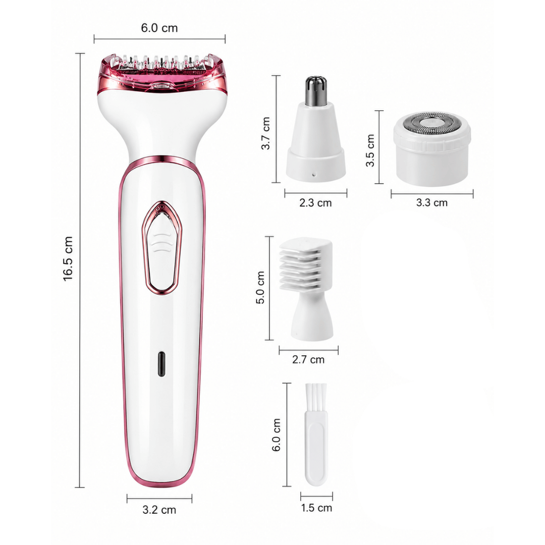 DEPILADOR Full Body 4 en 1 + Regalo Cepillo Secador y Alisador 🎁