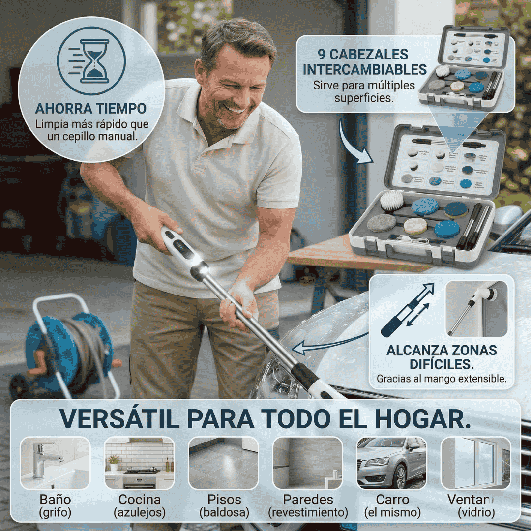 Cepillo 9 en 1 TurboLimpio + Guia de Limpieza🧼