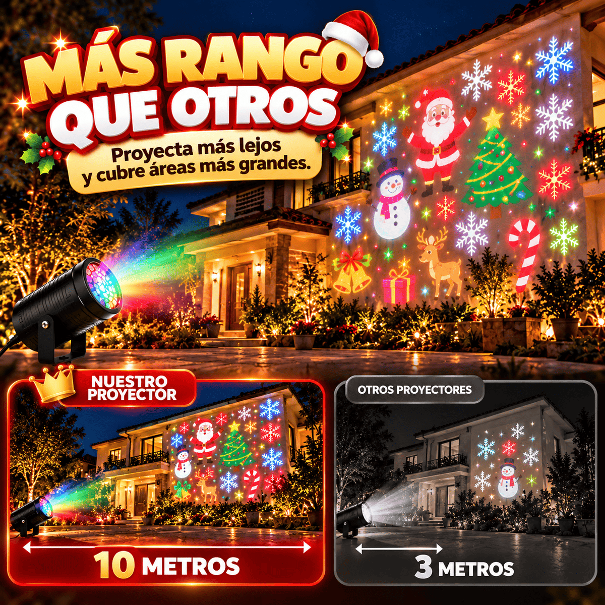 🎅🏽Proyector Navideño Mágico LED🎄