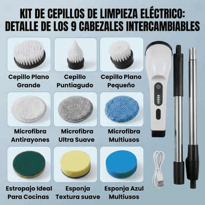 Cepillo 9 en 1 TurboLimpio + Guia de Limpieza🧼