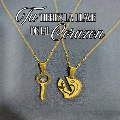 👑CADENAS PARA PAREJA - BAÑO ORO 18K
