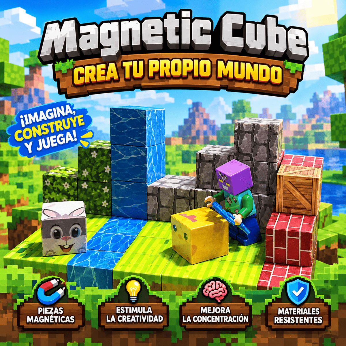 🧱MUNDOS MAGNÉTICOS DE MlNECRAFT🧲 | Creatividad Sin Límites