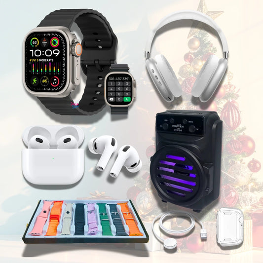 🎁MEGACOMBO TECNOLÓGICO: ⌚Smartwatch 7 Correas + 🎧Audífonos Diadema + 🔊Parlante + 🎶Audífonos Tactiles