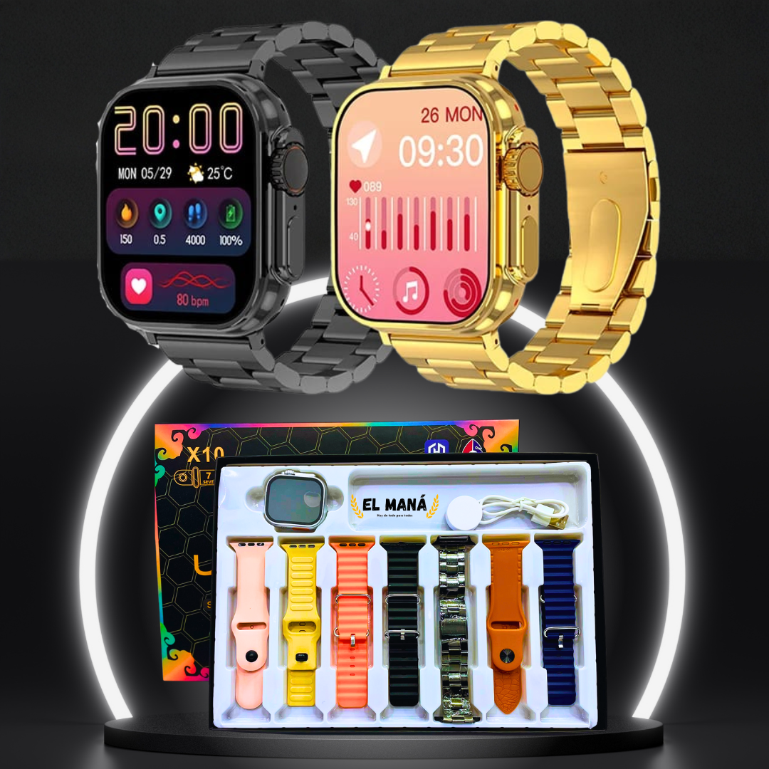 ⌚SMARTWATCH METALIZADO DE LUJO 💎+ 7 CORREAS🎁