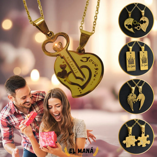 👑CADENAS PARA PAREJA - BAÑO ORO 18K