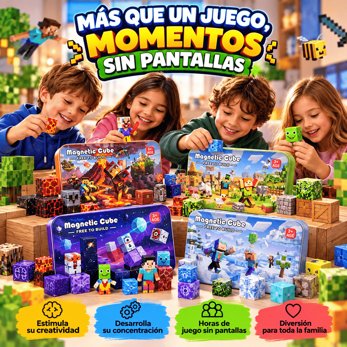 🧱MUNDOS MAGNÉTICOS DE MlNECRAFT🧲 | Creatividad Sin Límites