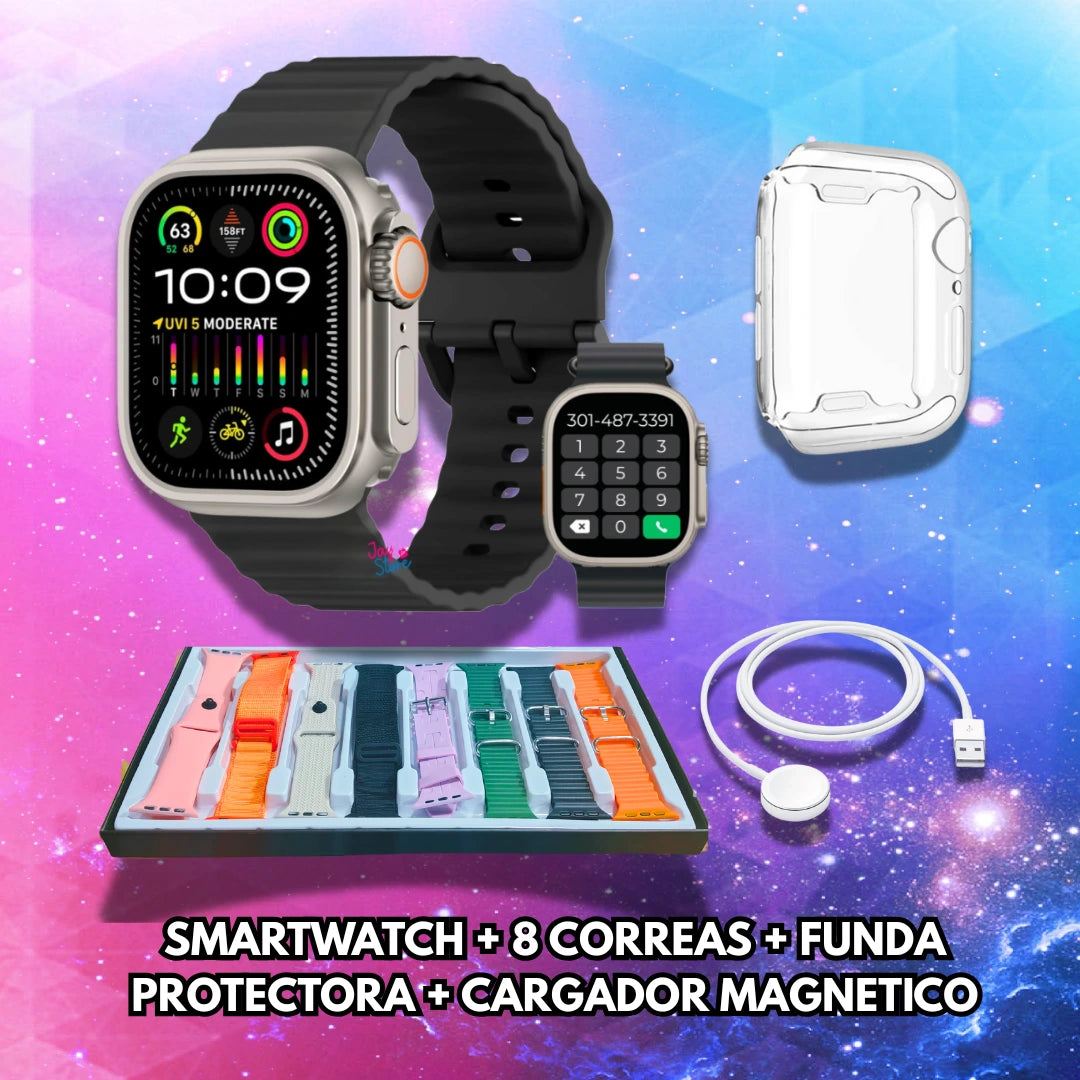 🎁MEGACOMBO TECNOLÓGICO: ⌚Smartwatch 7 Correas + 🎧Audífonos Diadema + 🔊Parlante + 🎶Audífonos Tactiles