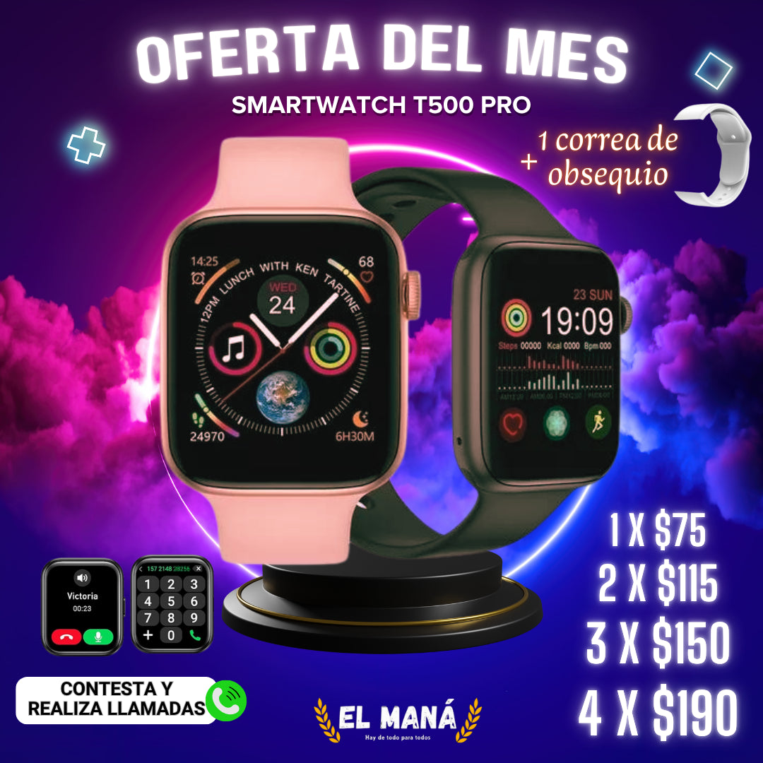 💎SMARTWATCH T500 PRO® + Manilla de Regalo🎁